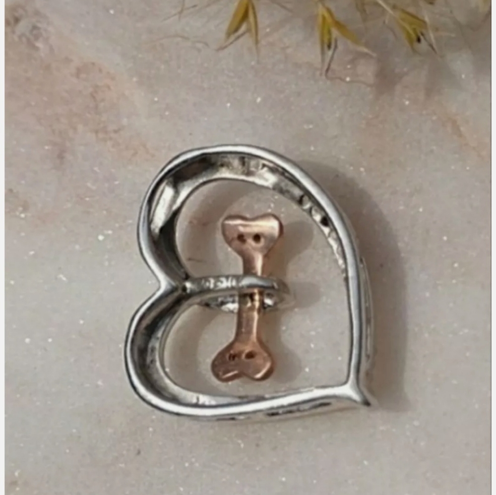 Kay Jewelers 10k Sterling Diamond Heart Necklace - Picture 6 of 6